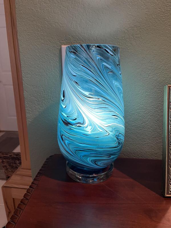 2nd lamp a tiny bit of green mostly BLUE!