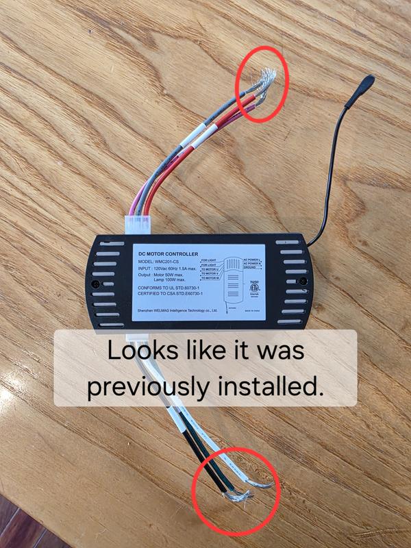 Wire ends look like they were previously installed.