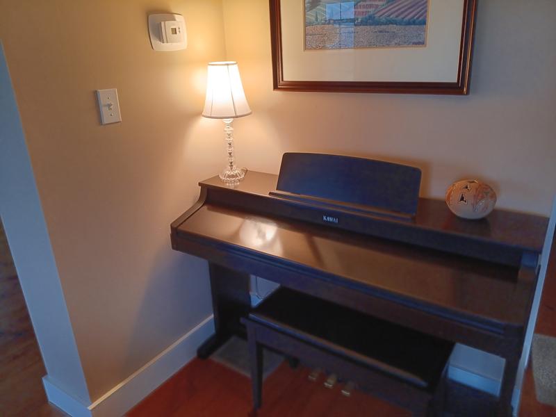 pretty lamp on our piano