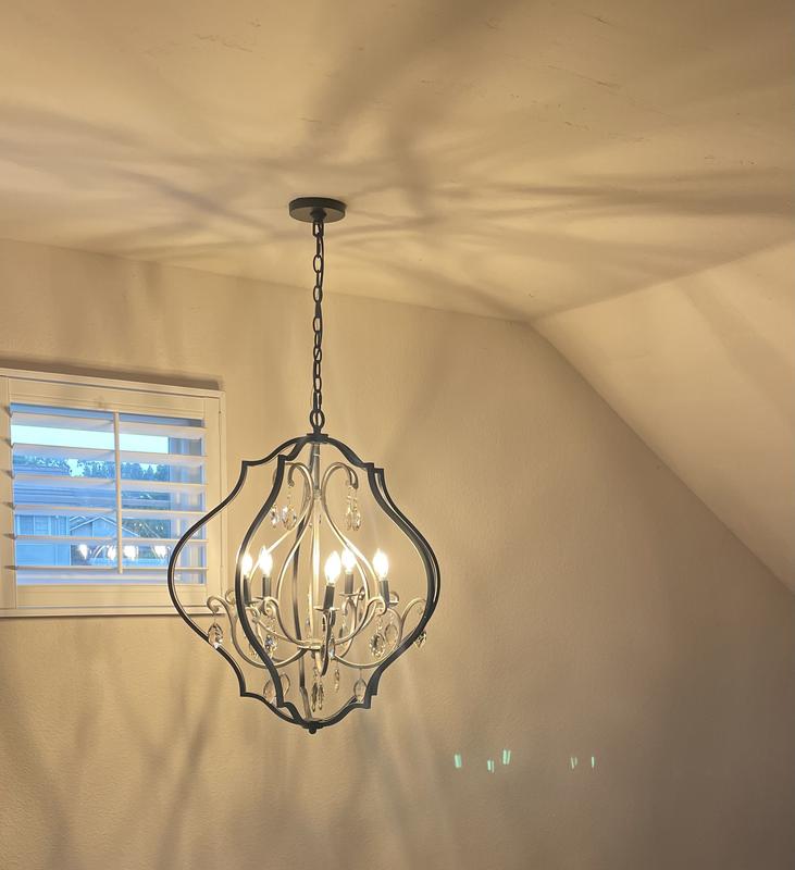 Looks fantastic in our entry way foyer over a staircase. Bright and large- fits an open space well.