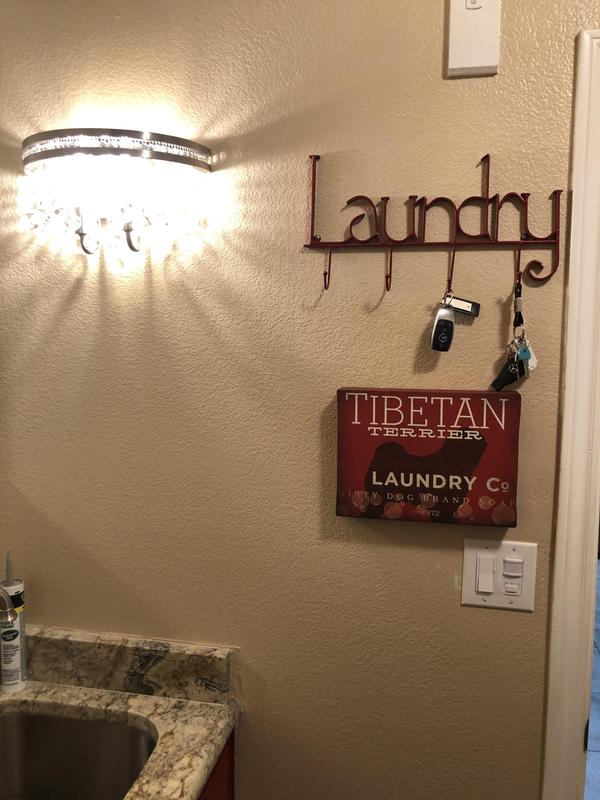 This sconce is perfect for my laundry room when I don’t need the overhead light. Looks VERY classy