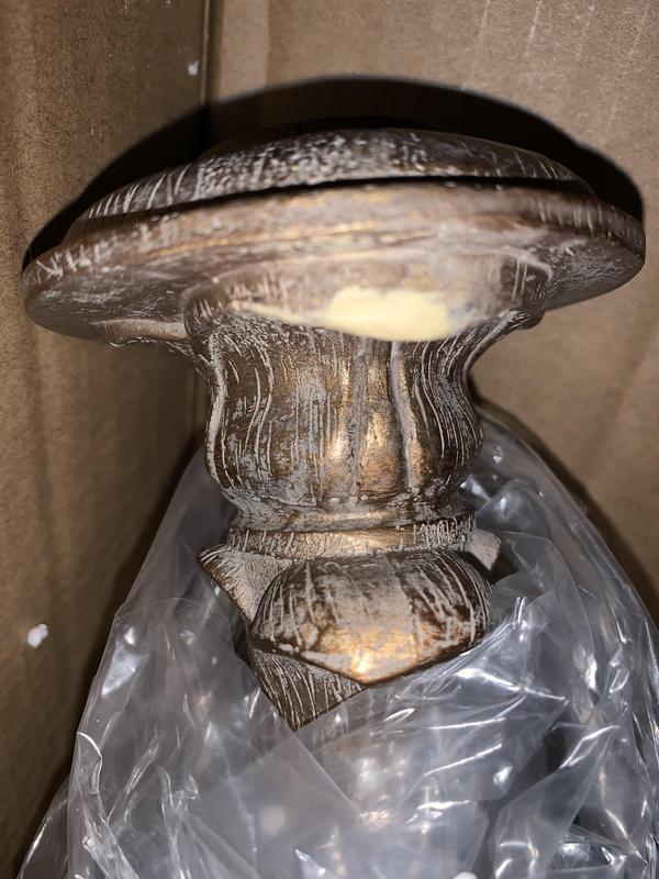 damage an attempted repair shown.