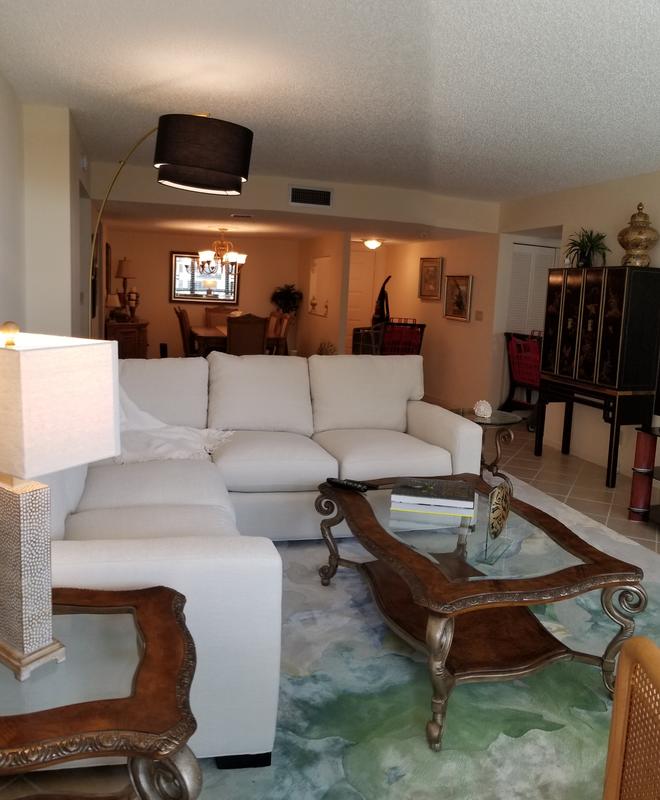 One of the table lamps in foreground on the left.