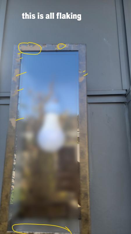 Surface flakes, looks bad after the first year when warranty is over.