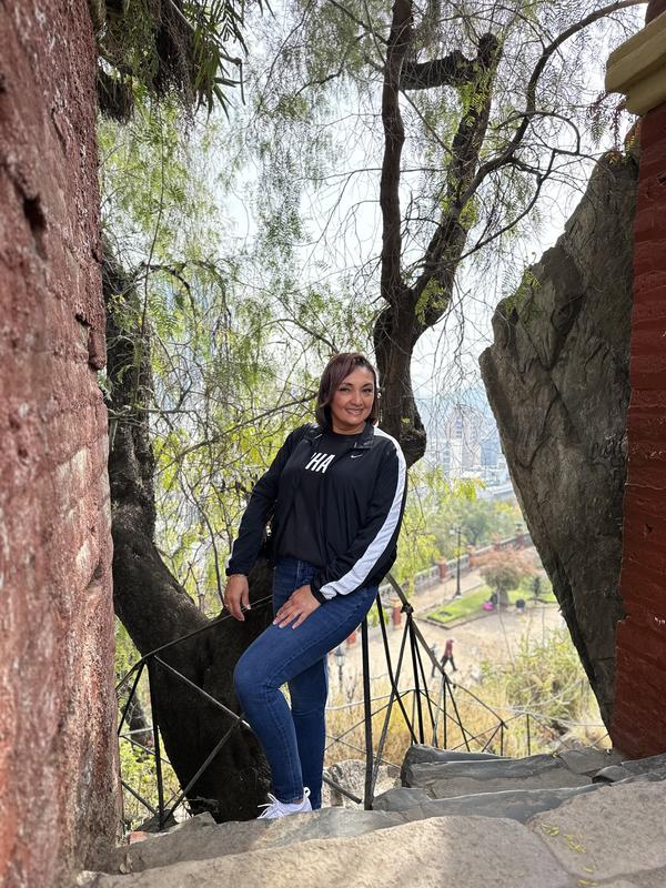 Makeup even survives hiking in Santiago, Chile!