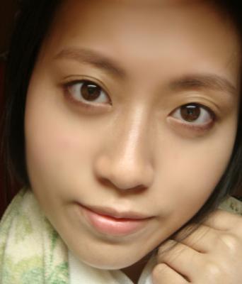 Only with the eye shadow and concealer under eye