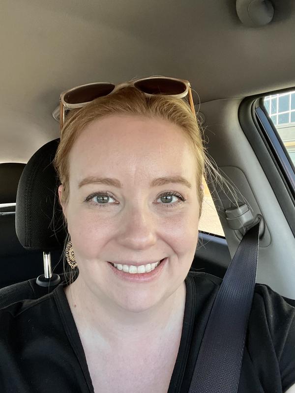 Straight shot before lipstick