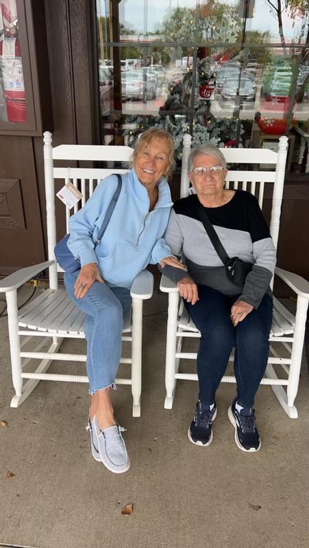 I, Norma, with sweetest sis Kay, celebrating her birthday🌻🥰🍷