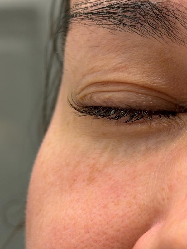Customer photo for "I received this product in exchange for my honest review. I liked that I could let the product sit for a moment and then remove my mascara with less rubbing. It may work especially well with waterproof mascara. The only downside for me is that it leaves m"