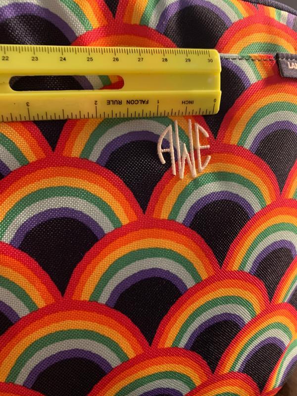 The monogram is 1”