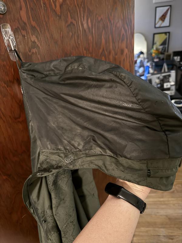 Inside of hood was soaked through