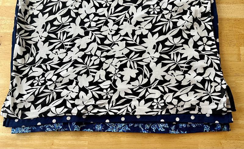 All three dresses were different lengths, yet marked as the same size.