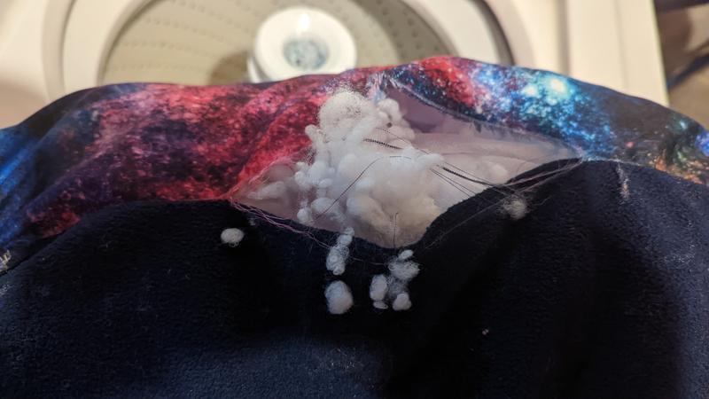 Third tear I've had to sew.   Shouldn't have to dry clean a kid's sleeping bag!