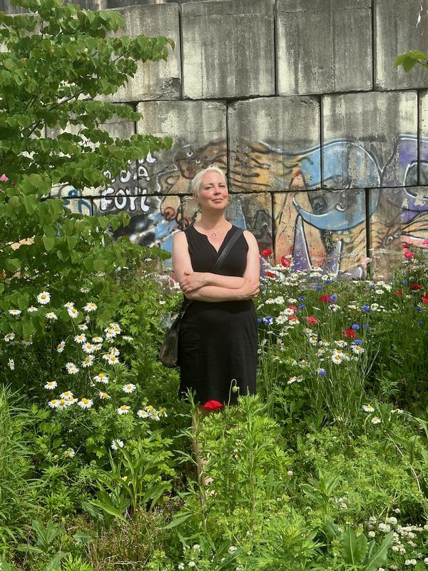 Wearing my black coverup as a day dress!