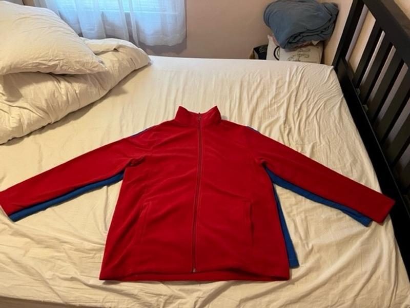 Full view of the overlayed fleeces the red is the new one
