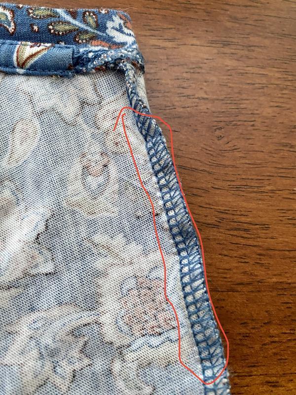 Red marks where the plastic is along the seaming