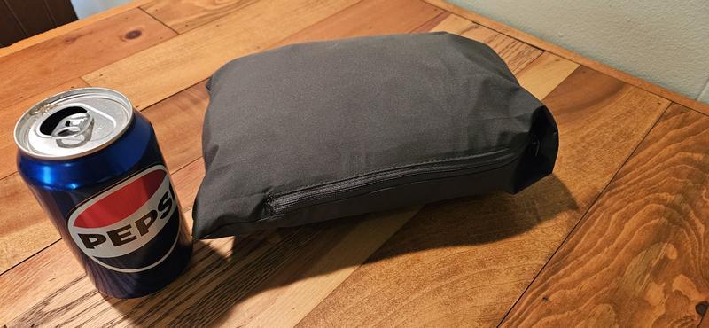 Here's what it looks like packed up. Can of soda for scale.