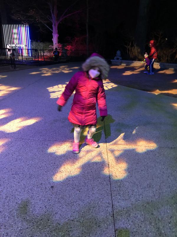 So warm at an outdoor light show