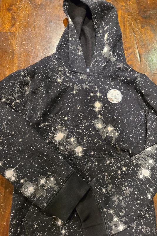 Galaxy hoodie with moon embroidery
