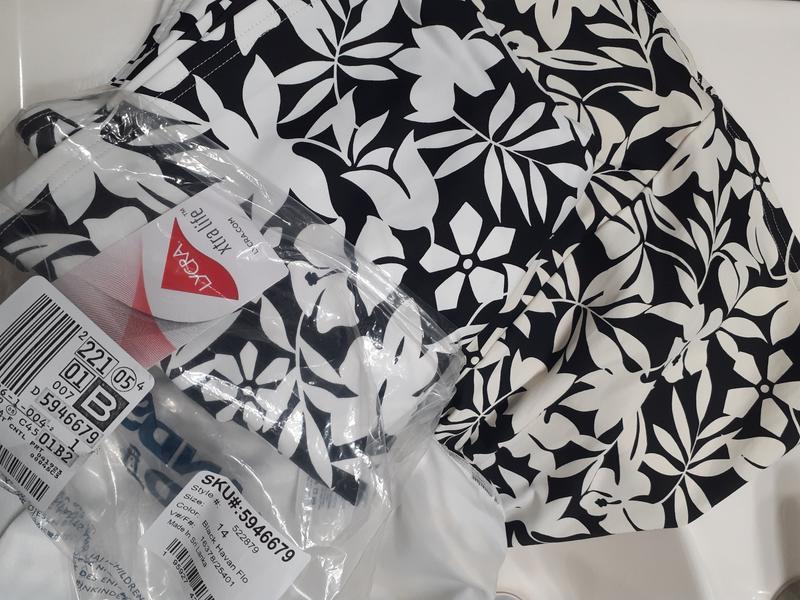 New compared to the one worn FIRST time in pool. The white turned yellow.