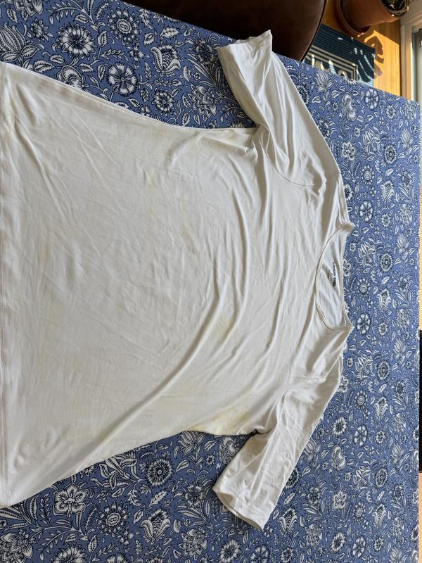 My white shirt with dye from olive green bathing suit