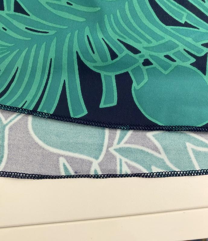 poorly finished hem on the tankini