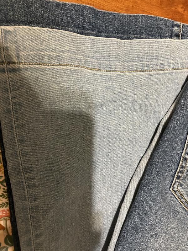 Light ones are 30”, darker are 31” and will work great with boots.