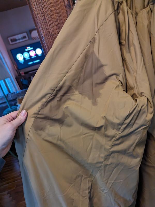 soaked through to inside