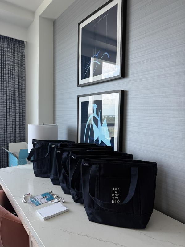 Customer photo for "Our go-to tote for company merch!"