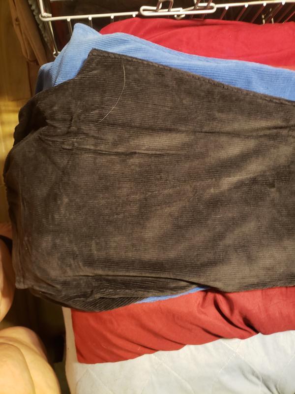 Light Blue Older Trousers. Dark Gray New Trousers.