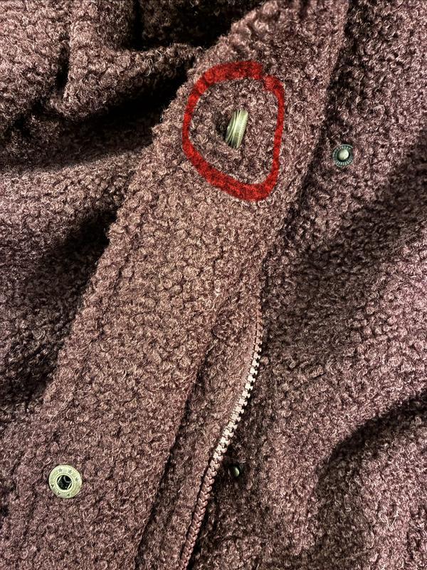 the errant snap (color in photo is much lighter than actual jacket)