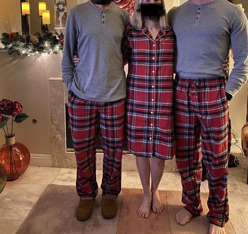 Pajama top and pants and night shirt