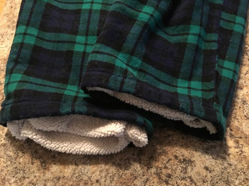 Sherpa lining sags out the bottom