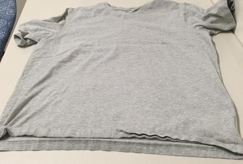 Shirt with rolled up hem