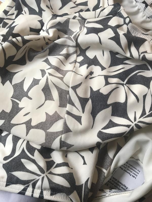 Different amount of fading on different pieces of fabric within the suit