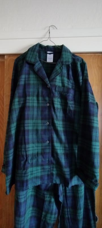 Blackwatch Plaid Flannel PJ Top, Size Large
