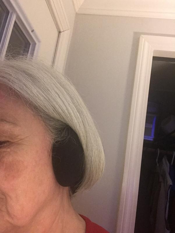 With my hair pulled bavk as best I can…