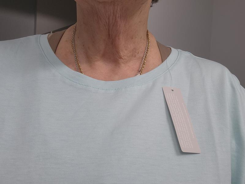 Customer photo for "NOT "crew" neck"