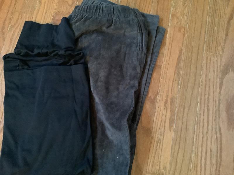 Lands End black turtleneck with lands End “black” corduroy pants