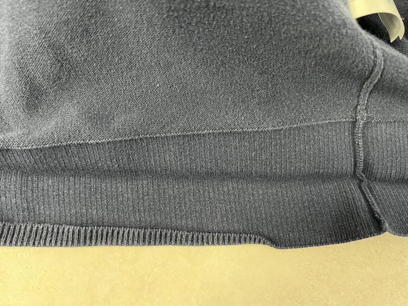 Wrinkled hems need to be ironed after drying in dryer