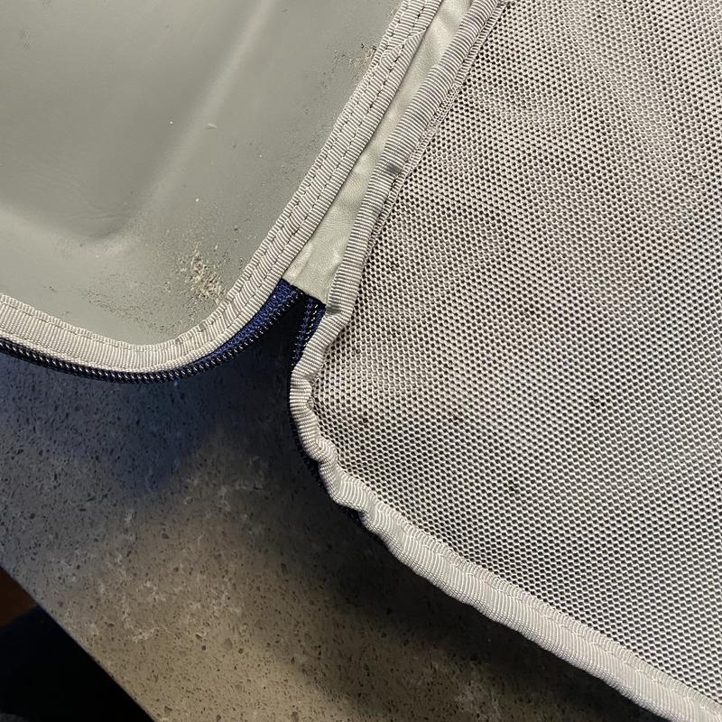 mold after scrubbing (more inside and under folds)