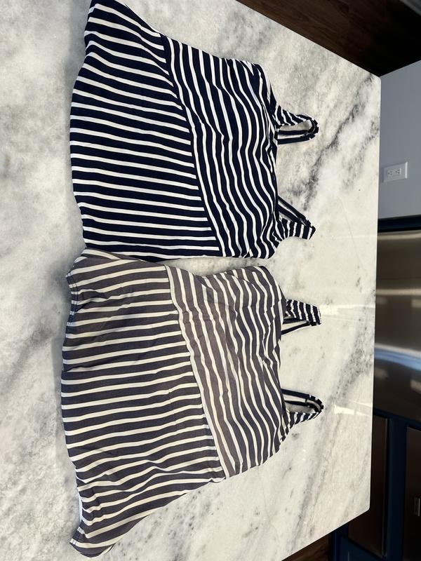 New suit vs suit after a few months of use.