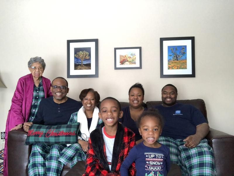 Family Christmas in Navy Plaid