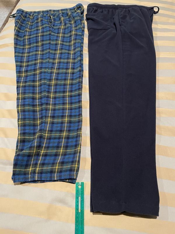 Flannel PJs are 4 inches different in length