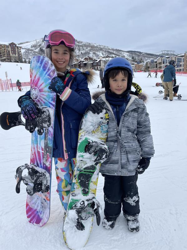 7yo boy on right wearing the parka