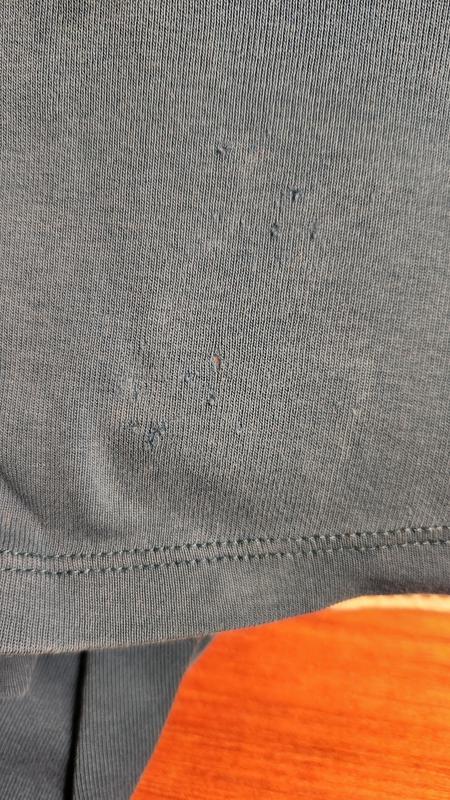 Small holes in shirt