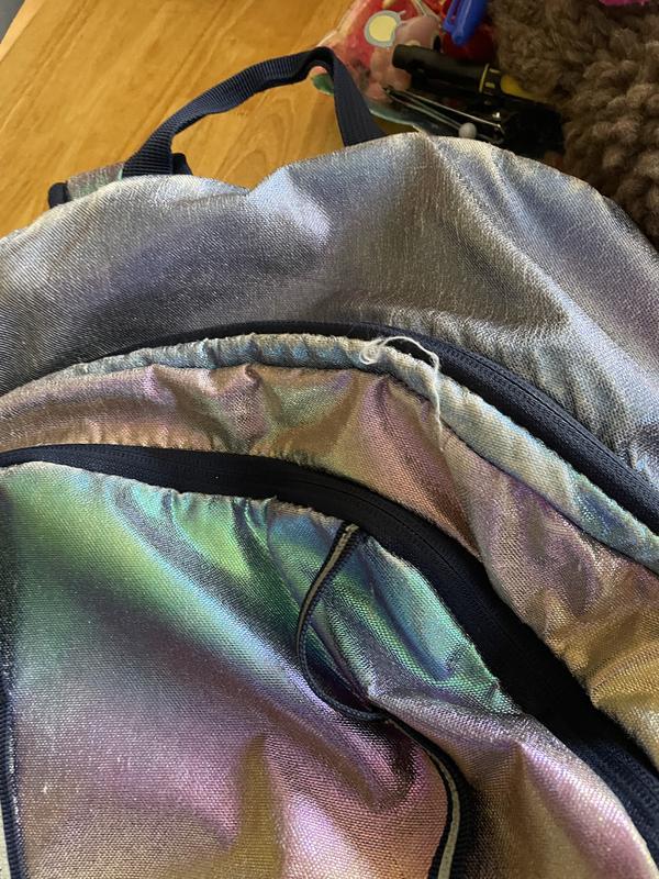 Metallic fabric worn and frayed