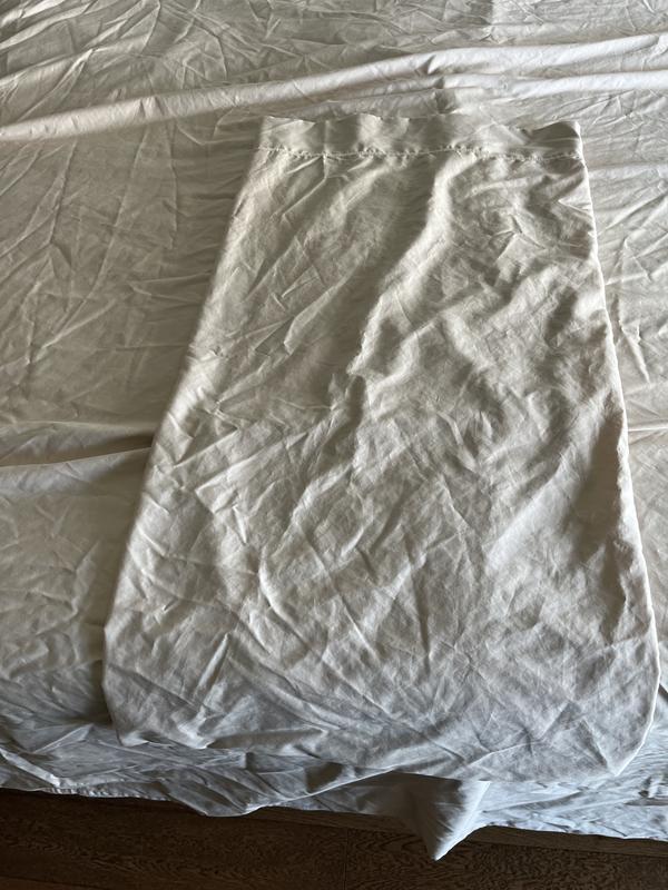 Flat sheet and pillow case, right out of the dryer