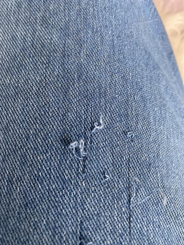 Some of the pulls in the fabric