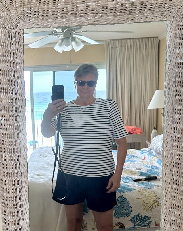 Swim short and LE’s rash guard shirt.